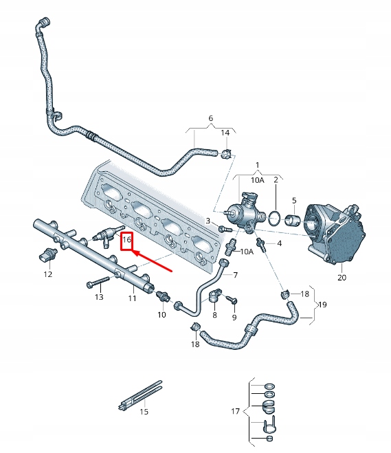 set de 4 injectoare 06G906036AF — Audi TT Volkswagen Oe