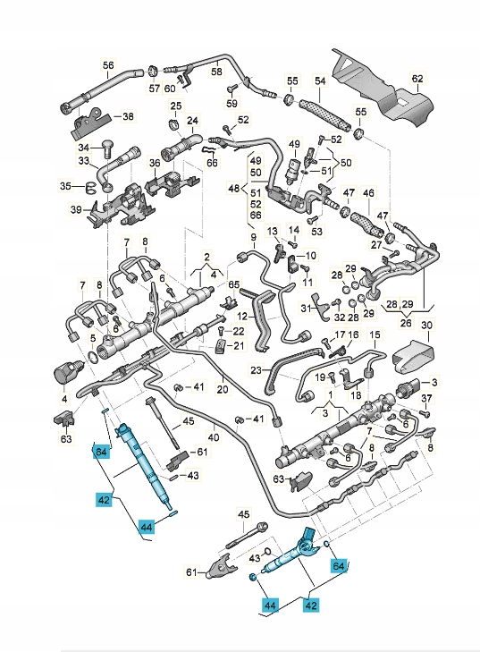 set de 8 injectoare 057130277BJ — Bentley Bentayga 4.0 TDI V8
