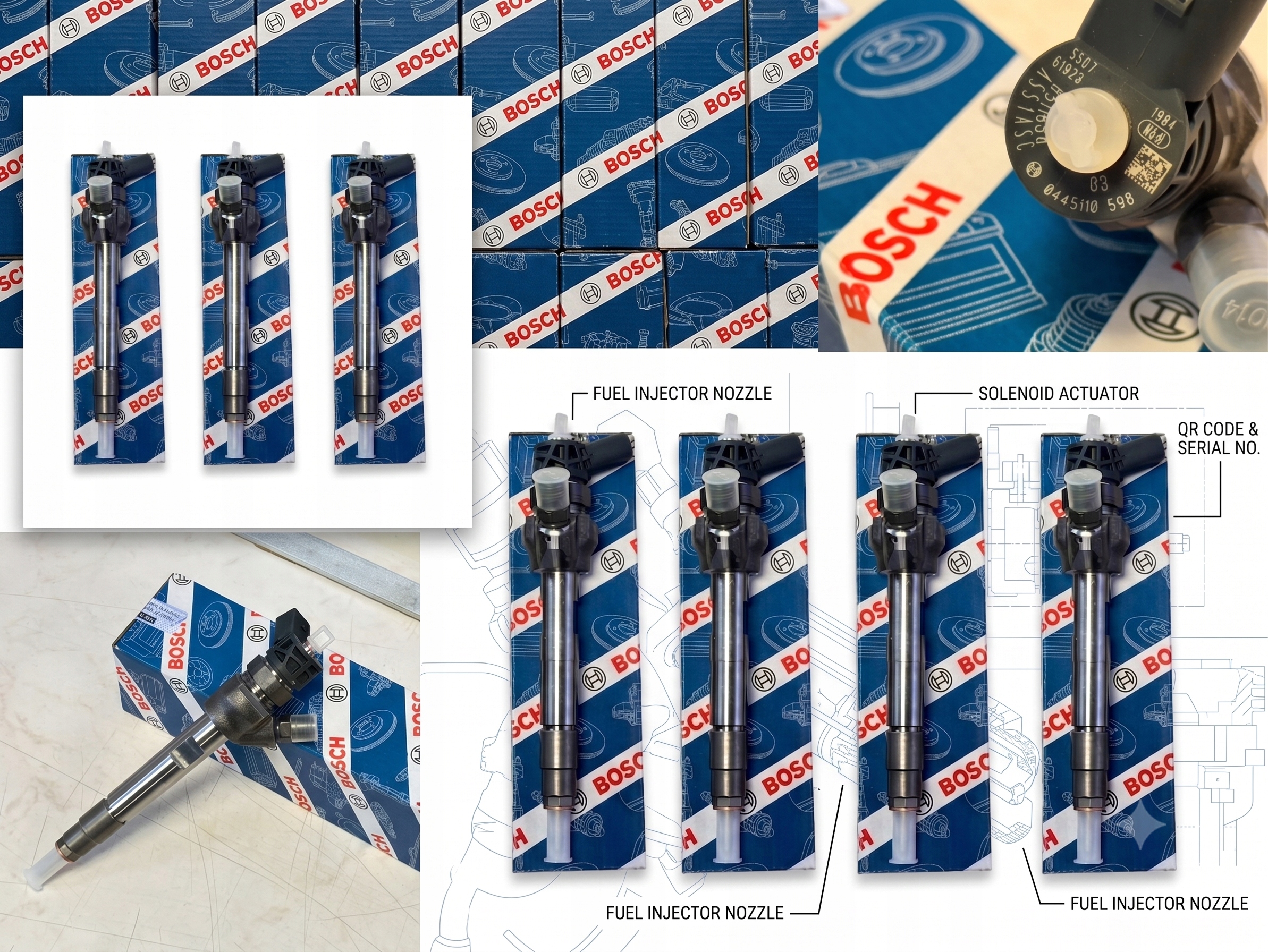 Sada 4 ks vstřikovačů Bosch 0445110598 — MINI 1.5, Pe stoc, cu taxă — foto 3 z 6